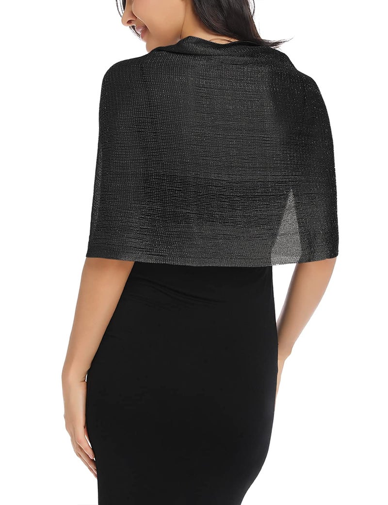 BANETTETA Black Shawls and Wraps for Evening Dresses - Women's Formal Shawl Wrap - Image 4